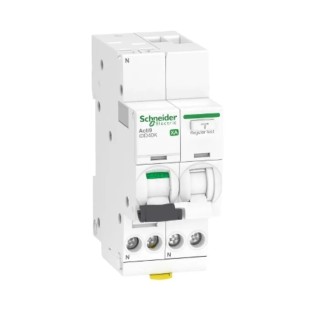 Schneider Electric Residual Current Circuit Breaker with Overload Protection 16A Current Rating 1-Pole 30mA Trip A9DS1616