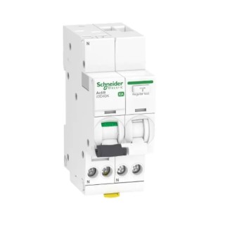 Schneider Electric Residual Current Circuit Breaker with Overload Protection 20A Current Rating 1-Pole 300 mA Trip A9DS5620