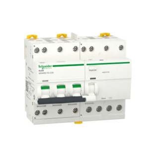 Schneider Electric Residual Current Circuit Breaker with Overload Protection 20A Current Rating 3-Pole 30 mA Trip A9DV3720