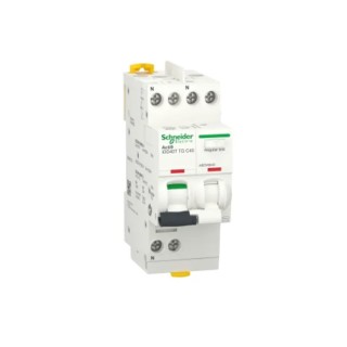 Schneider Electric Residual Current Circuit Breaker with Overload Protection, 40A Current Rating, 1-Pole, 300 mA A9DV6640