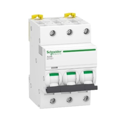 Schneider Electric Acti9 iDT40 Miniature Circuit Breaker, 3-Pole, 32A, Type C, 400V AC, 6000A Breaking Capacity A9P24332