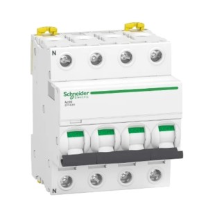 Schneider Electric Acti9 Acti9 iDT40H Miniature Circuit Breaker, 3+N-Pole, 40A, Type C, 400V AC, 10000A Breaking A9P26440