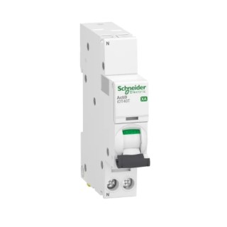 Schneider Electric Acti9 Acti9 iDT40T XA Miniature Circuit Breaker, 1-Pole, 40A, Type C, 230V AC, 4500 A Breaking A9PA2640