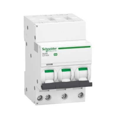 Schneider Electric Acti9 Acti9 iDT40K XA Miniature Circuit Breaker 3+N-Pole 16A Type C 230V AC 4500A Breaking A9PK1716