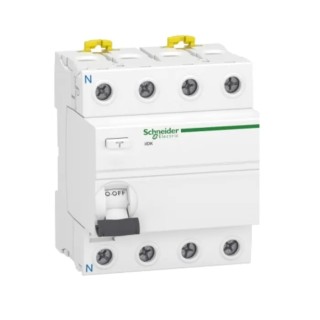 Schneider Electric Residual Current Circuit Breaker 25A 4-Pole 300 mA Type AC 4500 A Acti9