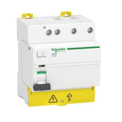 Schneider Electric Acti9 iIG40 Series Residual Current Circuit Breaker 25A 3+N-Pole 300mA Type AC 500A 230V A9R77725