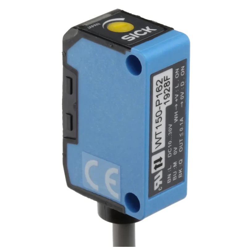 SICK Background Suppression Photoelectric Sensor, Block Sensor, 2 mm to 100 mm Detection Range, PNP Output, IP67 WT150-P162