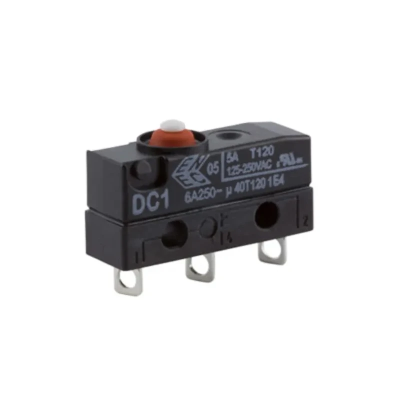 ZF Button Micro Switch with Solder Terminal, 6A Current, 250V AC Voltage, SPDT Contact, IP6K7 Protection DC1C-A1AA