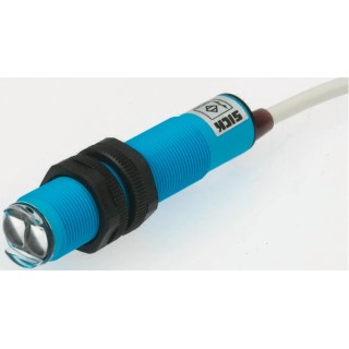 SICK Diffuse Photoelectric Sensor Barrel Sensor 2 mm to 100 mm Detection Range Triac Output IP67 VT18-2T1112