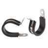 JCS P-Clip 25 mm Closed Inside Diameter Black Rubber Coated 304 Stainless Steel PCSR25RS
