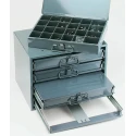 Durham 32 Cell Grey Steel Compartment Box 76mm x 457mm x 304mm 303-4719