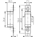 Mersen British Standard Fuse 125A, 17 x 27 mm, 250V AC, High Rupture Capacity, Protistor Series G097526 / BS17UZ25V125