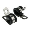 JCS 8 mm ID Black Rubber Coated 304 Stainless Steel P-Clip PCSR8RS