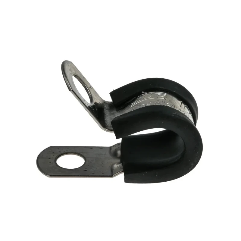 JCS 8 mm ID Black Rubber Coated 304 Stainless Steel P-Clip PCSR8RS