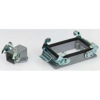TE Connectivity Heavy Duty Power Connector Housing H-A Range 2 Lever Surface Mount Zinc IP65 1-1102107-2