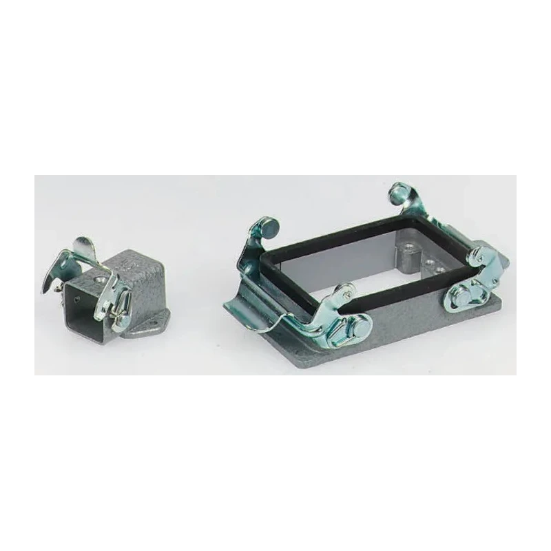 TE Connectivity Heavy Duty Power Connector Housing H-A Range 2 Lever Surface Mount Zinc IP65 1-1102107-2
