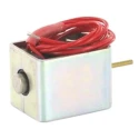 Mecalectro Linear Solenoid Push Type 12V DC 4W Continuous Duty 6mm Stroke 27mm x 22mm x 20mm 8.M11 AA 62 12 VCC 100%