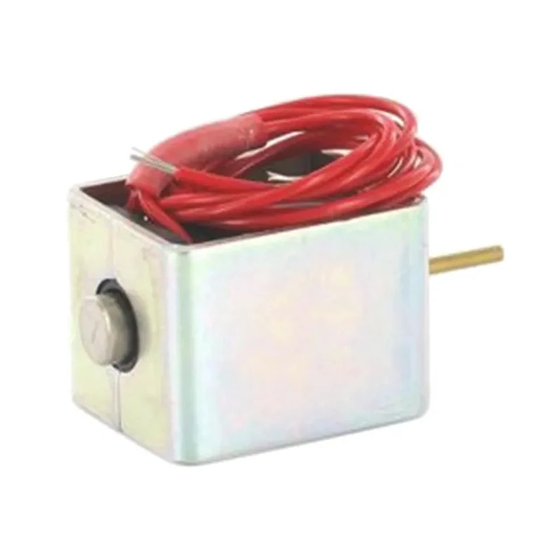Mecalectro Linear Solenoid Push Type 12V DC 4W Continuous Duty 6mm Stroke 27mm x 22mm x 20mm 8.M11 AA 62 12 VCC 100%
