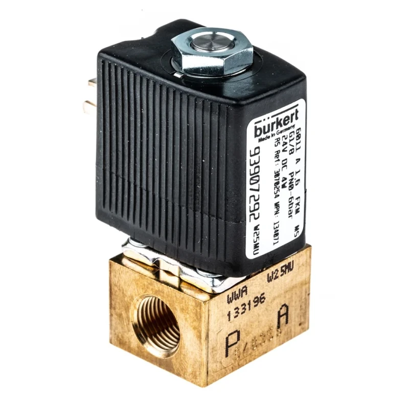 RS PRO Solenoid Valve 2 Port NC Brass Body 24V DC 3.18 mm Orifice Diameter 1.6mm Series 6011 134071