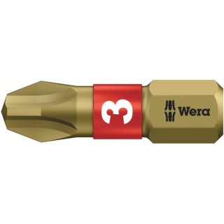 Wera Screwdriver Bit Phillips PH3 1/4 in Drive Chrome Vanadium Steel 05056414001