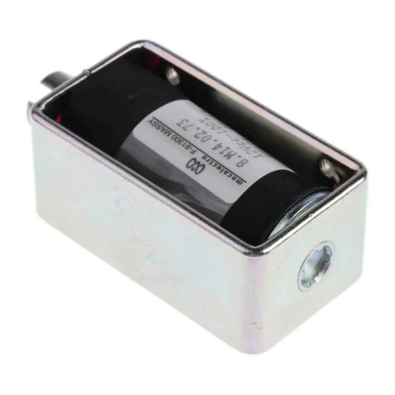 Mecalectro 8.M14 02 73 12 VCC 100% Linear Solenoid 24V DC 57.7 mm Length 32 mm Width 25.4 mm Depth