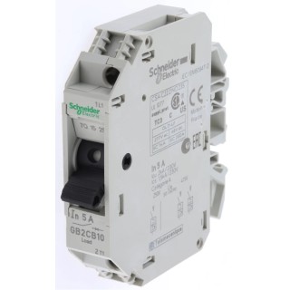 Schneider Electric TeSys GB2 Thermal Circuit Breaker 5A Current Rating 1-Pole DIN Rail Mount GB2CB10