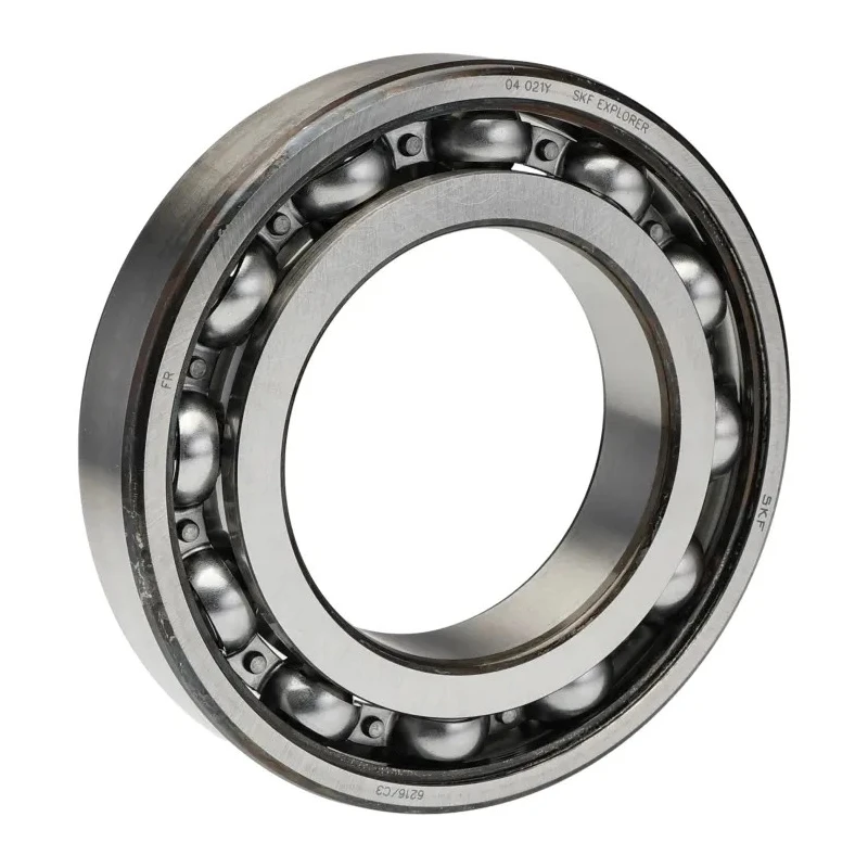 SKF Single Row Deep Groove Ball Bearing 80 mm ID, 140 mm OD, 26 mm Width, C3 Internal Clearance, Sheet Metal Cage 6216/C3