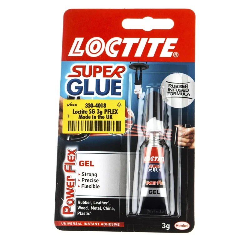 Loctite Superglue Powerflex Specialised Gel Glue Transparent 3 g 1446875