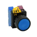 Idec Black Maintained Push Button Head 22 mm Cutout Diameter IP69K IP67 YW1B