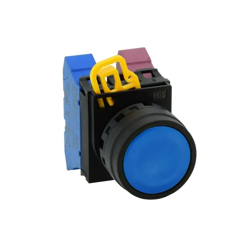 Idec Black Maintained Push Button Head 22 mm Cutout Diameter IP69K IP67 YW1B