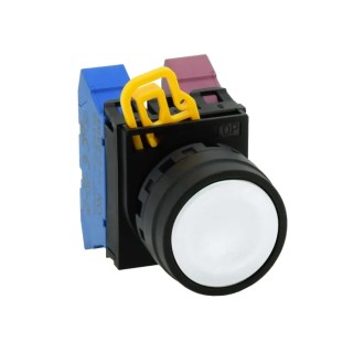 Idec YW1B Series Black Momentary Push Button Head, 22 mm Cutout, IP67, IP69K YW1B