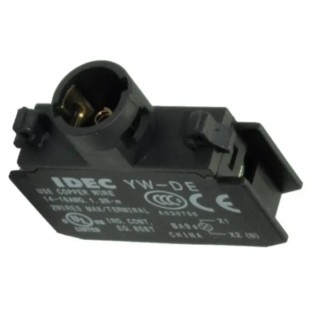 Idec YW Series Industrial Control Contact Block, 440V, 1 CO, LED Illumination, Screw Terminal, 10A Current Rating YW-DE