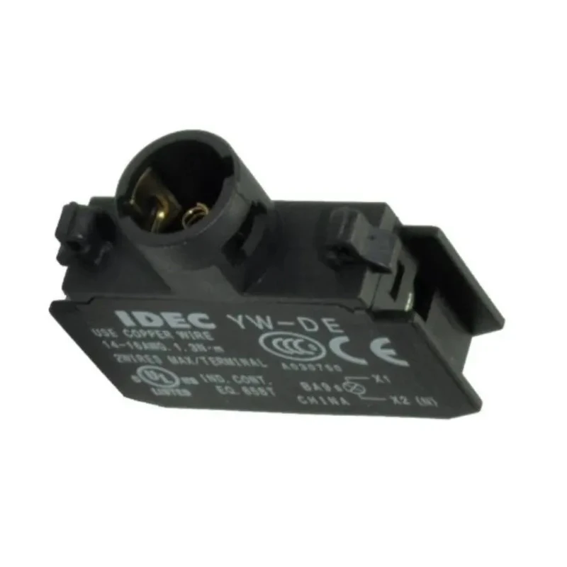Idec YW Series Industrial Control Contact Block, 440V, 1 CO, LED Illumination, Screw Terminal, 10A Current Rating YW-DE