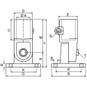 Rose+Krieger M8 Hinge Clamp Connecting Component, Strut Profile 50 mm, Round Tube Size 50.2 mm 185000020200