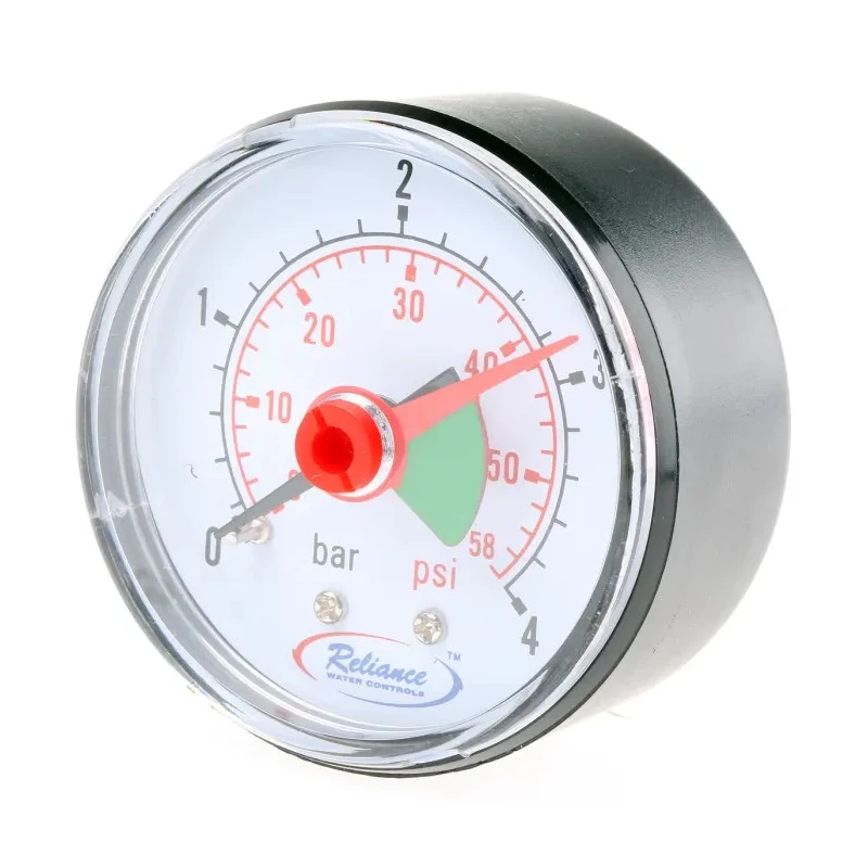 RS PRO 50 mm 1/4 in BSP Back Entry ABS Case Pressure Gauge 4 bar 120°C 389-0575