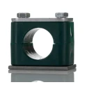 RS PRO Polypropylene Tube Clamp for 25 mm OD Tube with Steel Plates 1.5 m Spacing 414-1486