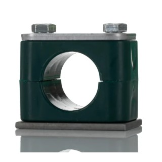 RS PRO Polypropylene Tube Clamp for 25 mm OD Tube with Steel Plates 1.5 m Spacing 414-1486