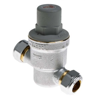 RS PRO Pressure Reducing Valve Compression Inlet 15 mm Chrome Plated Brass Body 2 L/s Flow 431-8888