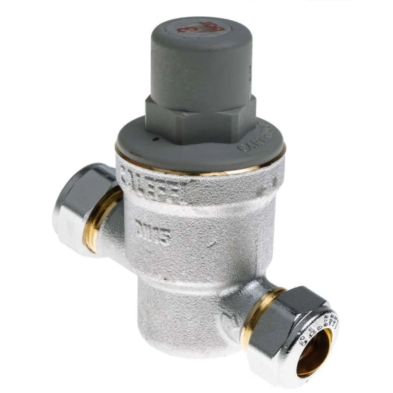 RS PRO Pressure Reducing Valve Compression Inlet 15 mm Chrome Plated Brass Body 2 L/s Flow 431-8888