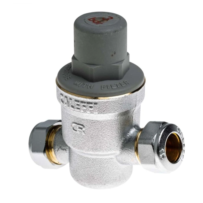 RS PRO Pressure Reducing Valve Compression Inlet 15 mm Chrome Plated Brass Body 2 L/s Flow 431-8888