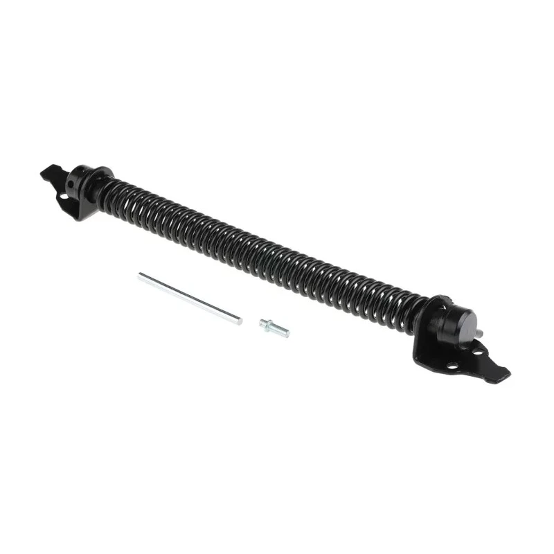 RS PRO Steel Gate Spring, 254 mm, Steel Material, Black Epoxy Finish, Adjustable Tension 436-0570