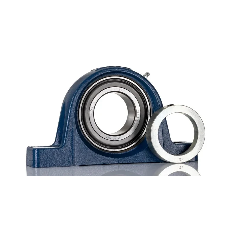 SKF Pillow Block Bearing, Cast Iron Housing, 60 mm Inside Diameter, Eccentric Locking Collar, 3400 rpm Limiting SY 60 FM