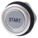 Schurter Push Button Switch Off-On PCB Mount Silver Actuator 19 mm Cutout SPST 48V dc 28V ac 1241.2805.072