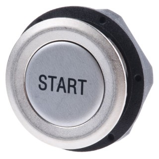 Schurter Push Button Switch Off-On PCB Mount Silver Actuator 19 mm Cutout SPST 48V dc 28V ac 1241.2805.072