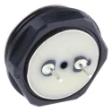 Schurter Push Button Switch Off-On PCB Mount Silver Actuator 19 mm Cutout SPST 48V dc 28V ac 1241.2805.072