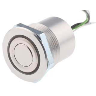 Schurter MCS 30 Series Illuminated Push Button Switch, Latching, Panel Mount, 22.2 mm Cutout, SPST, Green LED 1241.6401