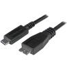 StarTech.com USB 3.1 Male USB 3.2 Type C to Male Micro USB Type B USB Cable Black 1m USB31CUB1M