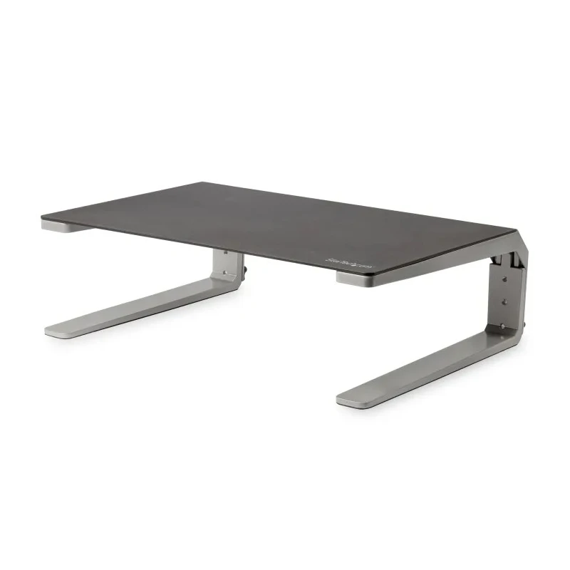 StarTech.com Adjustable Monitor Riser Stand 125mm Height Aluminum Black Silver MONSTND