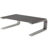 StarTech.com Adjustable Monitor Riser Stand 125mm Height Aluminum Black Silver MONSTND