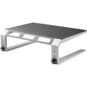 StarTech.com Adjustable Monitor Riser Stand 125mm Height Aluminum Black Silver MONSTND